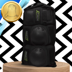 Zestaw ochraniaczy ochraniacze na rolki rower dla dzieci 6 el. rozmiar XXS CZARNE