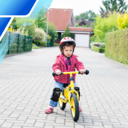 Zestaw ochraniaczy ochraniacze na rolki rower dla dzieci 6 el. rozmiar XXS CZARNE