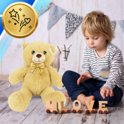 Duży Pluszowy Miś XXL 50 cm Kremowy Maskotka – Miękki Przytulanka dla Dzieci