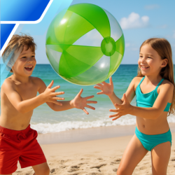 PIŁKA PLAŻOWA DMUCHANA NA BASEN OGRÓD DUŻA 53 CM ZIELONA