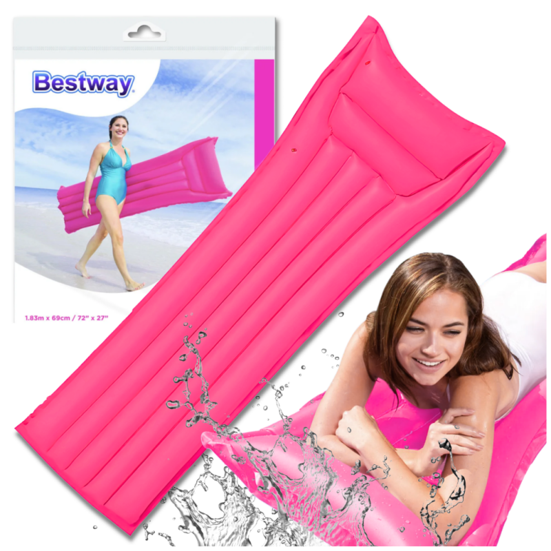 BESTWAY WYGODNY DMUCHANY NADMUCHIWANY MATERAC DO WODY PŁYWANIA 183 X 69 CM