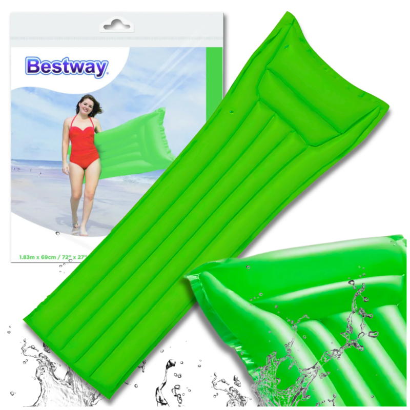 BESTWAY WYGODNY DMUCHANY NADMUCHIWANY MATERAC DO WODY PŁYWANIA 183 X 69 CM