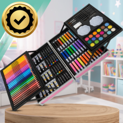 ZESTAW DO MALOWANIA DLA DZIECI ARTYSTYCZNY PLASTYCZNY WALIZKA 145el jednorożec