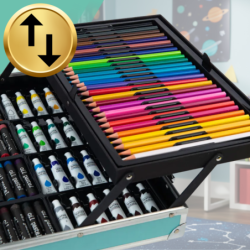 ZESTAW DO MALOWANIA DLA DZIECI ARTYSTYCZNY PLASTYCZNY WALIZKA 145el kosmos