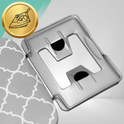 Deska do prasowania PREMIUM 130x34cm regulowana 70–87cm + półka na żelazko bawełniany pokrowiec