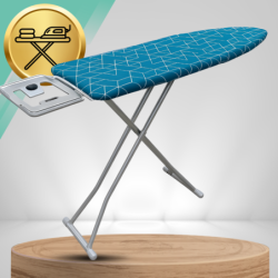 Deska do prasowania PREMIUM 130x34cm regulowana 70–87cm + półka na żelazko bawełniany pokrowiec
