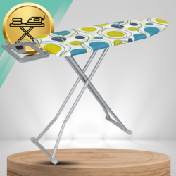 Deska do prasowania PREMIUM 130x34cm regulowana 70–87cm + półka na żelazko bawełniany pokrowiec