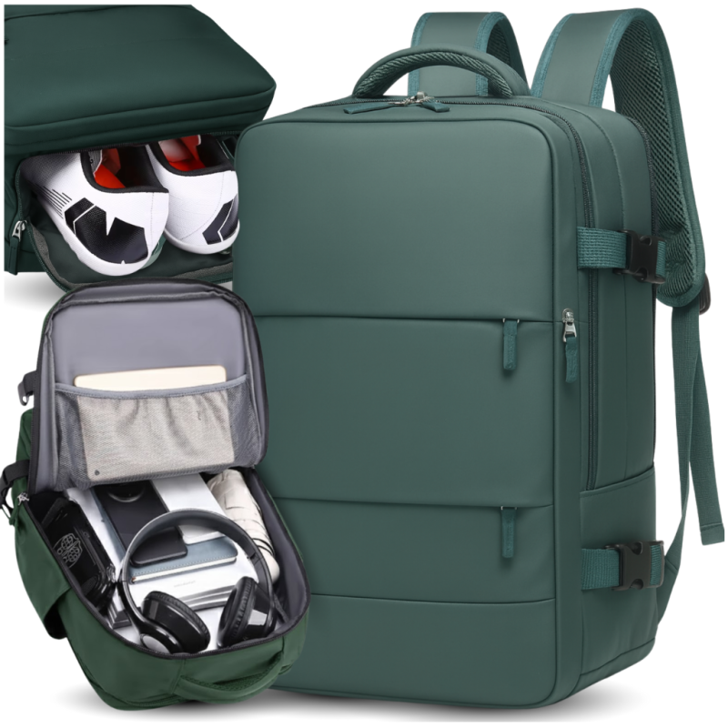 PLECAK DO SAMOLOTU PODRÓŻNY WIZZAIR 40x30x20 BAGAŻ PODRĘCZNY KABINOWY USB