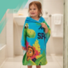 Ponczo kąpielowe dziecięce DINO z kapturem Ręcznik plażowy Basen Plaża 50x100