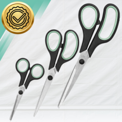 3x NOŻYCZKI NOŻYCE UNIWERSALNE SZKOLNE BIUROWE NIERDZEWNE OSTRE KRAWIECKIE