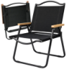 KRZESŁO OGRODOWE NA TARAS BALKON OGRÓD SKŁADANE METALOWE CAMPING FOTEL czarny