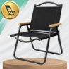 KRZESŁO OGRODOWE NA TARAS BALKON OGRÓD SKŁADANE METALOWE CAMPING FOTEL czarny
