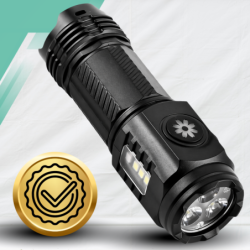 Mocna Latarka LED Taktyczna Akumulatorowa USB-C Survival Z MAGNESEM ŚWIATŁO BOCZNE
