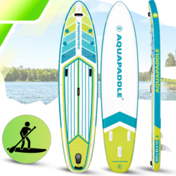 Deska SUP AquaPaddle 355x82x15 cm wiosło pompka zestaw plecak 200 kg