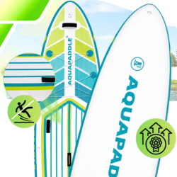 Deska SUP AquaPaddle 355x82x15 cm wiosło pompka zestaw plecak 200 kg