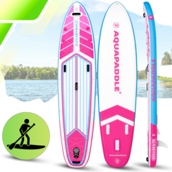 Deska SUP AquaPaddle 355x82x15 cm wiosło pompka zestaw plecak 200 kg