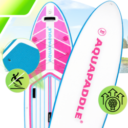 Deska SUP AquaPaddle 355x82x15 cm wiosło pompka zestaw plecak 200 kg