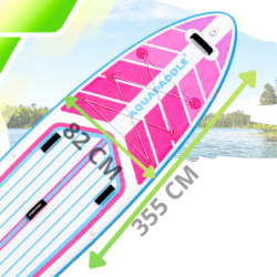 Deska SUP AquaPaddle 355x82x15 cm wiosło pompka zestaw plecak 200 kg