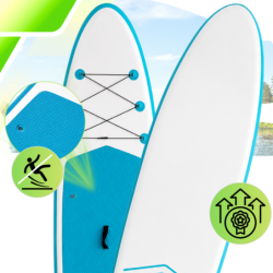 Deska SUP AquaPaddle 335x84x15 cm wiosło pompka zestaw plecak 180 kg