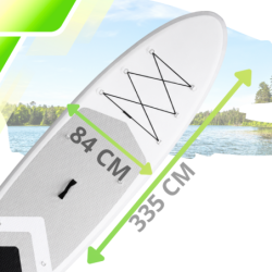 Deska SUP AquaPaddle 335x84x15 cm wiosło pompka zestaw plecak 180 kg