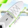 Deska SUP AquaPaddle 335x84x15 cm wiosło pompka zestaw plecak 180 kg