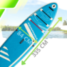 Deska SUP z siedziskiem AquaPaddle 335x84x15 cm wiosło pompka zestaw plecak