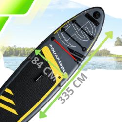 Deska SUP z siedziskiem AquaPaddle 335x84x15 cm wiosło pompka zestaw plecak