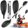 WIOSŁO KAJAKOWE DO DESKI SUP PONTONU KAJAKU  SKŁADANE ALUMINIOWE LEKKIE MOCNE 221 CM