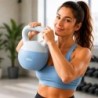 Kettlebell 10 kg Premium Miękka Podstawa Ciężarek Fitness Trening Domowy niebieski