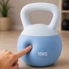 Kettlebell 10 kg Premium Miękka Podstawa Ciężarek Fitness Trening Domowy niebieski