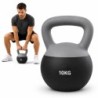 Kettlebell 10 kg Premium Miękka Podstawa Ciężarek Fitness Trening Domowy szary