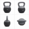 Kettlebell 10 kg Premium Miękka Podstawa Ciężarek Fitness Trening Domowy szary