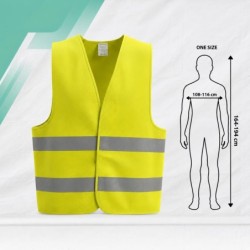 Kamizelka odblaskowa OSTRZEGAWCZA DROGOWA 2 kategoria widoczności ONE SIZE