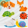 Zestaw Origami dla dzieci 54 arkusze + instrukcja 27 zwierząt
