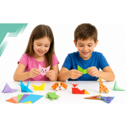 Zestaw Origami dla dzieci 54 arkusze + instrukcja 27 zwierząt