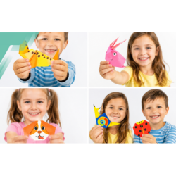 Zestaw Origami dla dzieci 54 arkusze + instrukcja 27 zwierząt
