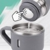 Termos 500 ml + 3 Kubki Zestaw Termiczny Stal Nierdzewna Turystyczny Prezent SZARY