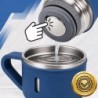 Termos 500 ml + 3 Kubki Zestaw Termiczny Stal Nierdzewna Turystyczny Prezent GRANAT