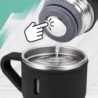 Termos 500 ml + 3 Kubki Zestaw Termiczny Stal Nierdzewna Turystyczny Prezent CZARNY