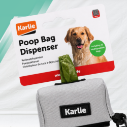 Karlie Etui na Woreczki na Psie Odchody + 15 Bio Woreczków Karabińczyk szare