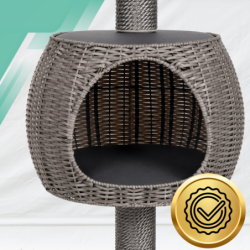 Karlie Nicky Outdoor Drapak dla Kota 110 cm Polirattan Balkon Taras Premium 77x57 cm