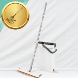 MOP Z WIADREM 2-KOMOROWYM WASH + DRY – 33 CM + 4 WKŁADY MIKROFIBRA
