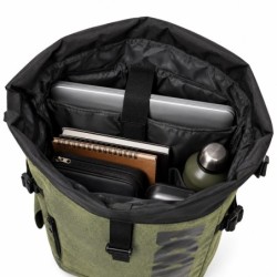 Plecak NORLÄNDER BCKPCK Rolltop 36L na Laptop 15,6” Wodoodporny Zielony/Czarny