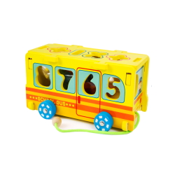 Autobus sorter z cyferkami puzzle