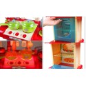 Kuchnia dla dzieci z dźwiękiem z akcesoriami walizka czerwona