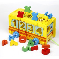 Autobus sorter z cyferkami puzzle