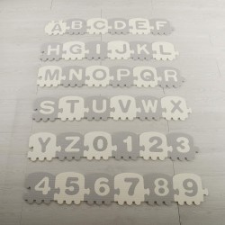 Mata piankowa alfabet puzzle EVA gruba 180x180 cm
