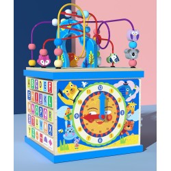 KLOCKI DREWNIANE W WORECZKU ZKB-889