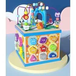 KLOCKI DREWNIANE W WORECZKU ZKB-889