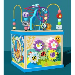 KLOCKI DREWNIANE W WORECZKU ZKB-889